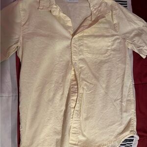 Old Navy Boys Light Yellow Casual Shirt